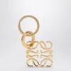 Loewe Monogram Logo Keyring In Gold