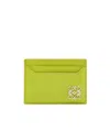 Loewe Leather Anagram Card Holder In Green