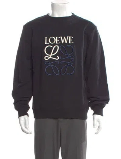 Pre-owned Loewe Anagram Graphic Print Sweatshirt In Gray