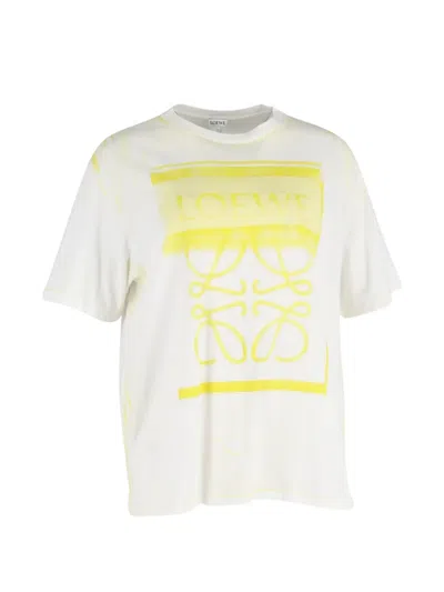 Pre-owned Loewe Anagram Graphic-print T-shirt In White
