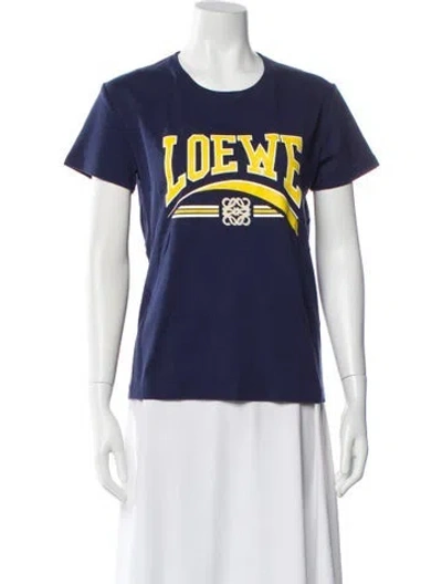 Pre-owned Loewe Anagram Graphic Print T-shirt In Blue