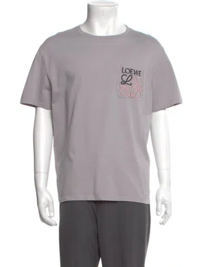 Pre-owned Loewe Anagram Graphic Print T-shirt In Gray