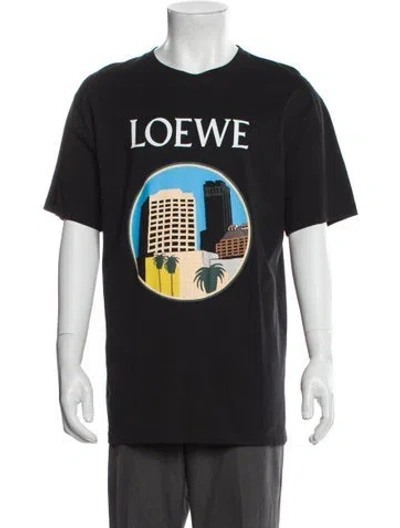 Pre-owned Loewe Anagram Graphic Print T-shirt In Gray