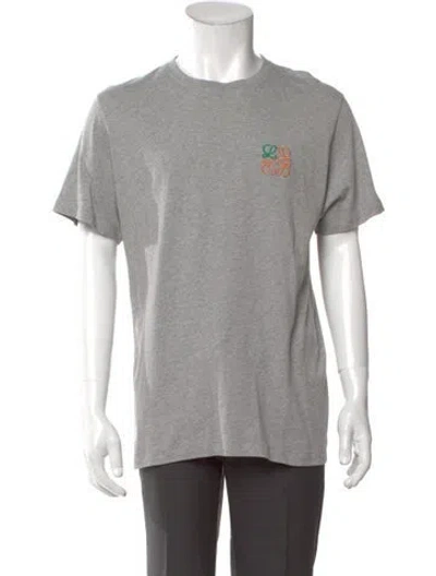 Pre-owned Loewe Anagram Graphic Print T-shirt In Gray