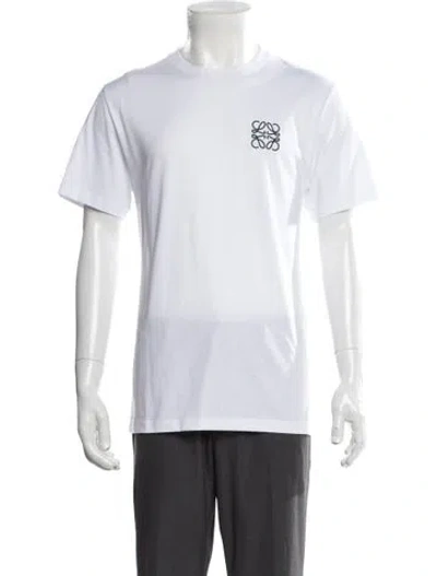 Pre-owned Loewe Anagram Graphic Print T-shirt W/ Tags In White