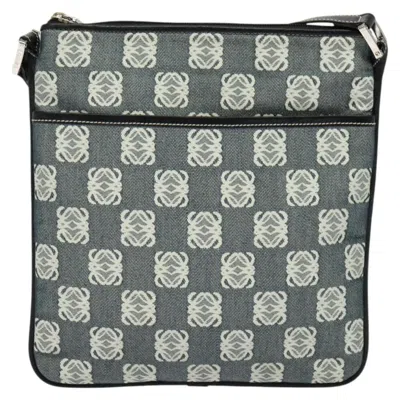 Pre-owned Loewe Anagram Grey Canvas Shoulder Bag ()