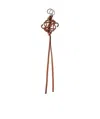 Loewe Brown Leather Anagram Pendant In Brown