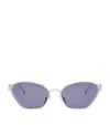 Loewe Gold Anagram Hexagonal Cat-eye Sunglasses In Silver