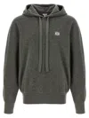 Loewe Anagram Hoodie Sweatshirt Gray In Green