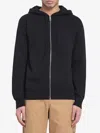 Loewe Mens Black Anagram Relaxed-fit Stretch-wool Blend Hoody In Black