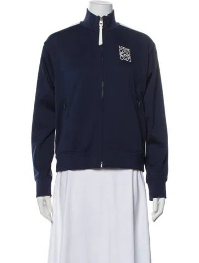 Pre-owned Loewe Anagram Jacket In Blue