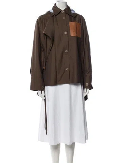 Pre-owned Loewe Anagram Jacket In Brown