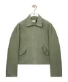 Loewe Anagram Jacket In Cotton In Sage