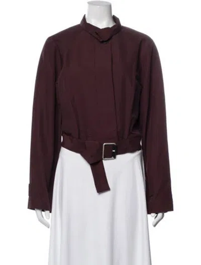 Pre-owned Loewe Anagram Jacket W/ Tags In Burgundy