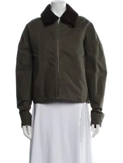 Pre-owned Loewe Anagram Jacket W/ Tags In Green