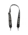 Loewe Logo Jacquard Bag Strap In Black
