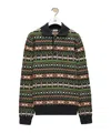 Loewe Autumn-winter Polo Sweater In Green Multi In Black
