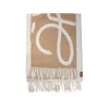 Loewe Anagram Jacquard Two-tone Scarf In Yellow/white