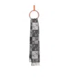 Loewe Anagram-jacquard Wool-blend Scarf In Gray