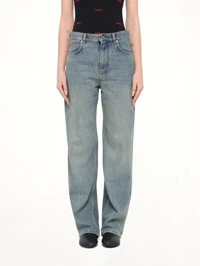 Loewe Anagram Jeans In Blue