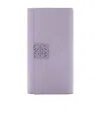 Loewe Anagram Key Case In Pebble Grained Calfskin In Purple