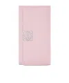 Loewe Anagram Key Case In Pebble Grained Calfskin In Pink