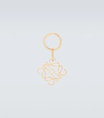 Loewe Anagram Keychain In Gold