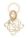 Loewe Monogram Logo Keyring In Gold