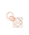 Loewe Anagram Logo-engraved Brass Keyring In Nude