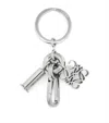 Loewe Anagram Keyring In Silver
