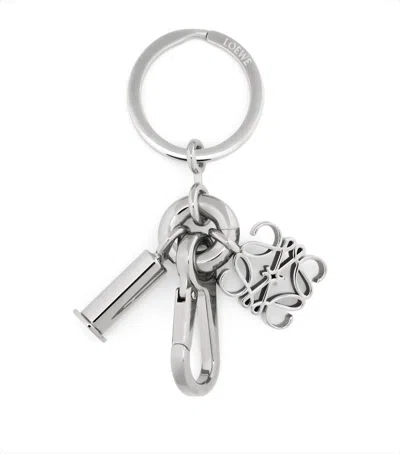 Loewe Anagram Keyring In Silver