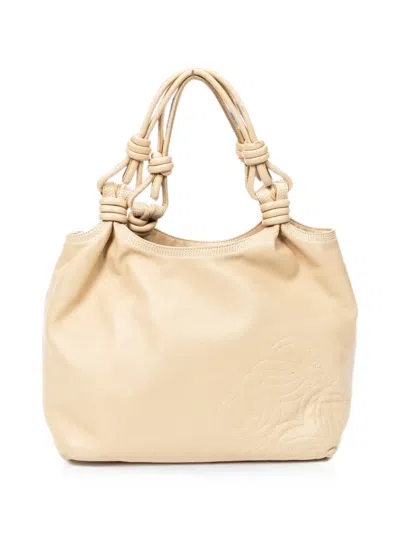 Pre-owned Loewe Anagram Knot Tote Bag In Neutrals