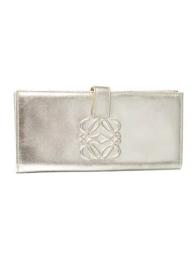 Pre-owned Loewe Anagram Lambskin Continental Wallet