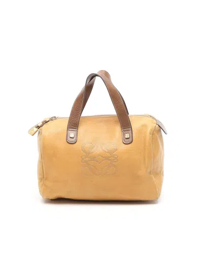 Loewe Anagram Leather Bag In Brown