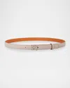 Loewe Anagram Leather Belt In Neutral