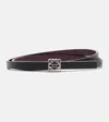 Loewe Anagram Leather Belt In Black