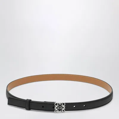 Loewe Anagram Leather Belt In Black
