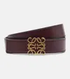 Loewe Anagram Leather Belt In Brown