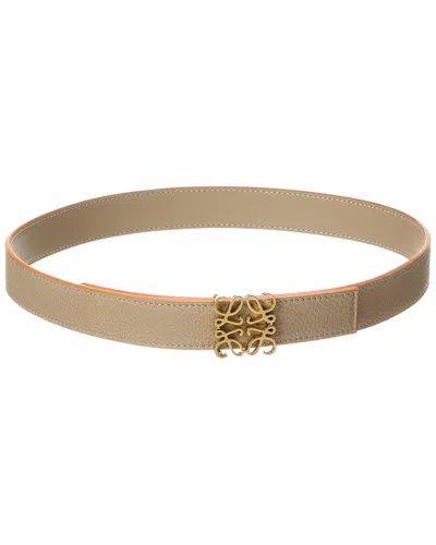 Loewe Anagram Leather Belt In Brown