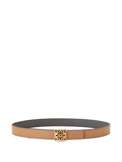 Loewe Anagram Leather Belt In Brown