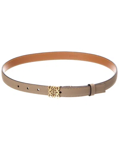 Loewe Anagram Leather Belt In Brown