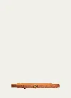 Loewe Anagram Leather Belt In Tan Gold