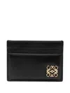 Loewe Anagram Leather Card Case In Black
