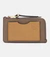 Loewe Anagram Leather Card Case In Brown
