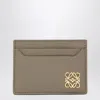 Loewe Anagram Leather Card Holder In Taupe In Brown