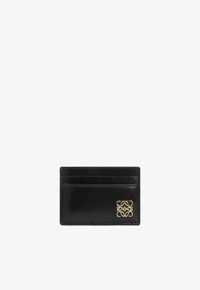 Loewe Anagram Leather Cardholder In Black