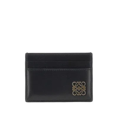 Loewe 'anagram' Leather Cardholder In Black