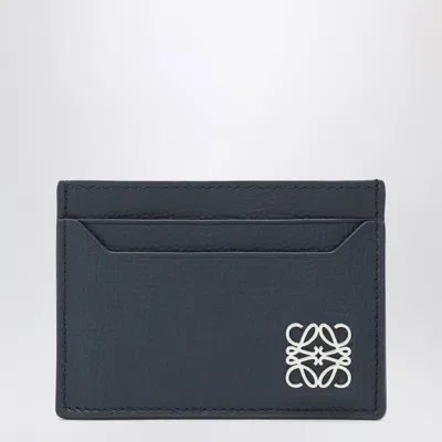 Loewe Anagram Leather Cardholder In Gray