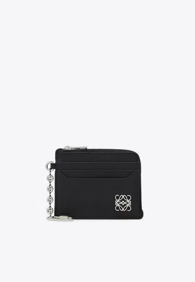 Loewe Anagram Leather Cardholder With Chain