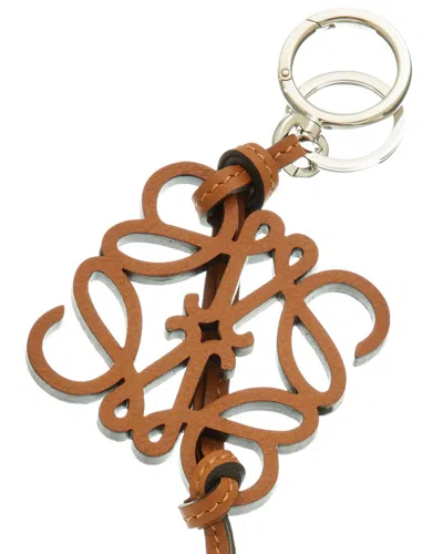 Loewe Anagram Leather Charm In Brown